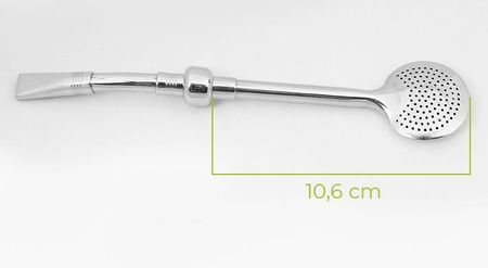 Bomba As 19 Cm In Acciaio Inox Per Chimarrão - Cannuccia Brasiliana Con Filtro Rotondo, Curva, Per Cuja E Calabash - 4