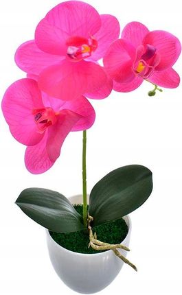 Storczyk Sztuczny Orchidea Kwiat Silikonowy Donica