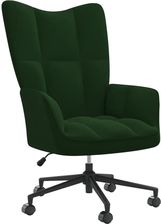 Vidaxl Fotel, Ciemnozielony, Obity Aksamitem13452-328174