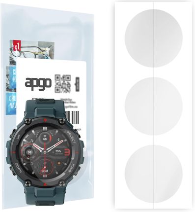 Apgo 3X Folia Hydrożelowa Do Amazfit T Rex Pro Smartwatch Hydrogel Protection Ochrona Na Ekran Smartwatcha (STPUAPGO007418BBS)
