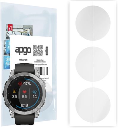Apgo 3X Folia Hydrożelowa Do Garmin Fenix 7 47Mm Smartwatch Hydrogel Protection Ochrona Na Ekran Smartwatcha (STPUAPGO007419BBS)