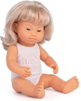 Miniland Doll Lalka Dziewczynka Europejka Blondynka Ds 38Cm