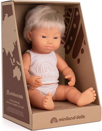Miniland Doll Lalka Chłopiec Europejczyk Blondyn Ds 38Cm