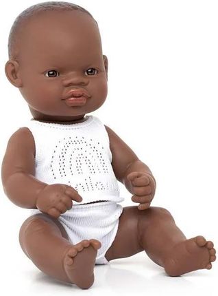 Miniland Baby, Box Lalka Chłopiec Afrykańczyk 32 Cm