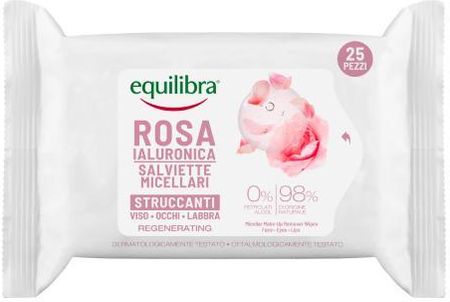 EQUILIBRA Rosa Różane chusteczki micelarne do demakijażu 25 sztuk
