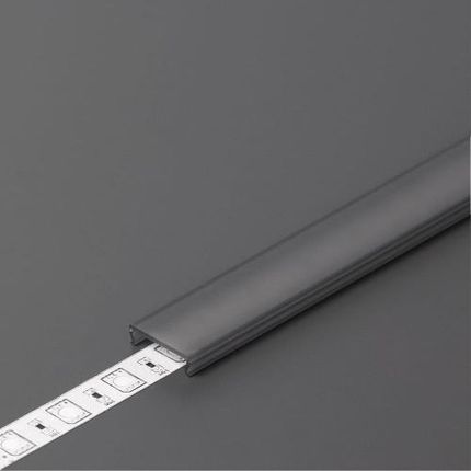 Klosz zatrzaskowy "C" czarny do profili aluminiowych LED - 1mb