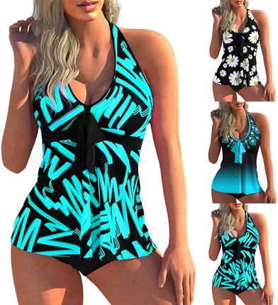 ネットオフ 送料得店 Set tankini damskie Size Plus Halter i Ceny - Swimsuit Clothing