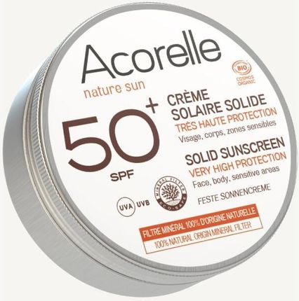 Acorelle Krem ​​Przeciwsłoneczny Do Twarzy I Ciała Spf 50+ - Solid Sunscreen Very High Protection 30 G