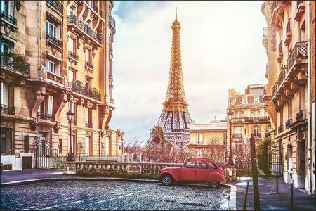Muralo Fototapeta Do Biura Paryż Wieża Eiffla 3D 180x270
