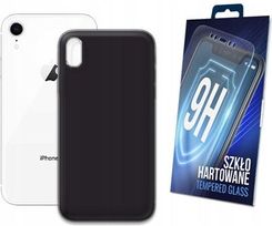 Czarne Etui + Szkło do Iphone Xr Case Pokrowiec