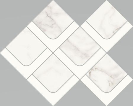 Cersanit Mozaika Silver Wish White Satin 29,7x37,2