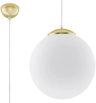 Biało-złota lampa wisząca glamour 30 cm - EXX232-Ugi