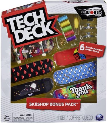 Tech Deck Sk8Shop Bonus Pack Zestaw Podstrunnic Z 6 Autentycznymi Deskami I Akcesoriami