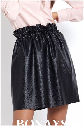 Moda Spódnice Spódnice skórzane Kathleen Madden Sk\u00f3rzana sp\u00f3dnica czarny W stylu casual 