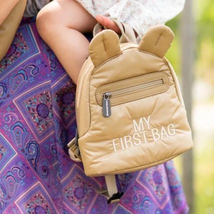 Childhome Plecak Dziecięcy My First Bag Pikowany Beżowy
