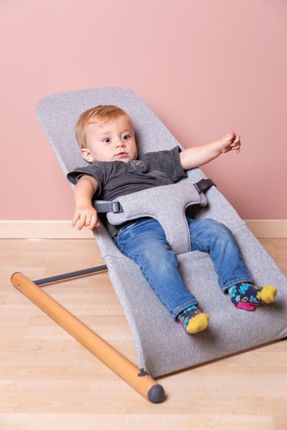 Childhome Leżaczek Bujany Evolux Jersey Grey - zdjęcie 3