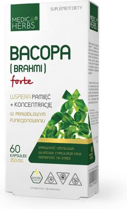 Kapsułki Medica Herbs Bacopa Brahmi Forte 250mg 60 szt.