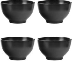 Zdjęcie Miseczka ceramiczna miska na zupę płatki owsiankę salaterka czarna zestaw 4 szt. ALFA 600 ml - Łazy