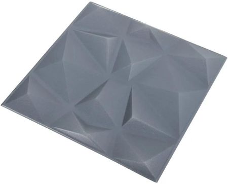 Vidaxl Panele ścienne 3D 12szt. 50x50cm szary diament 3m² 340589