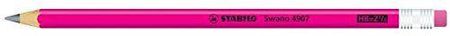 Ołówek Grafito z gumką HB różowy (12szt)