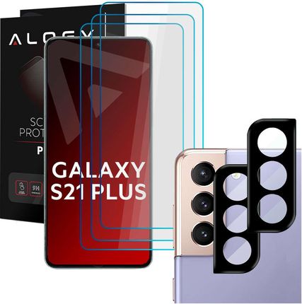 Alogy Glass Pack 3X Szkło Hartowane Na Ekran 9H + 2X Szkło Na Obiektyw Do Samsung Galaxy S21 Plus