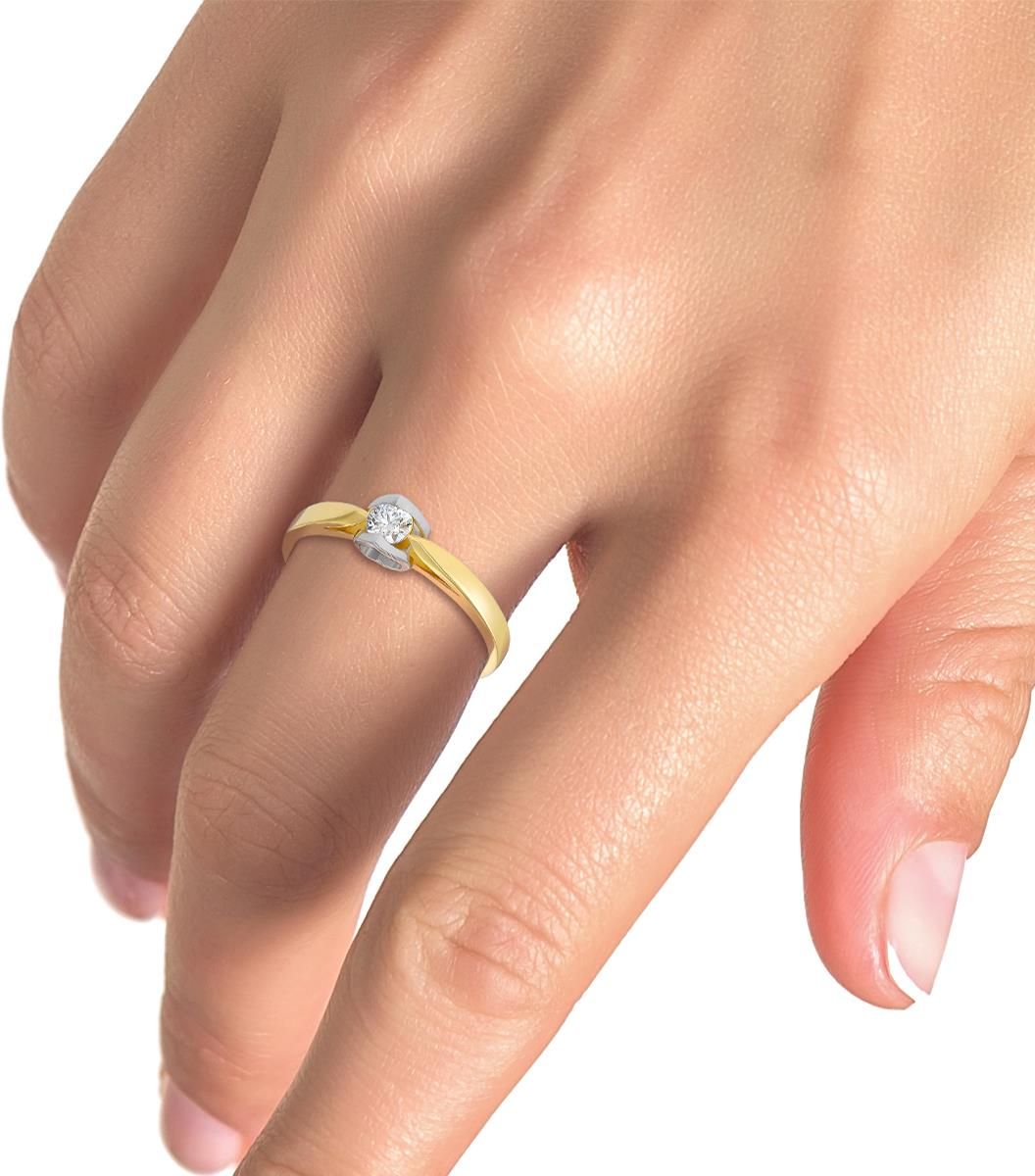 Amazing jewelry様 BRIJU PIERŚCIONEK ZARĘCZYNOWY KOLEKCJA AMAZING ZŁOTY Z
