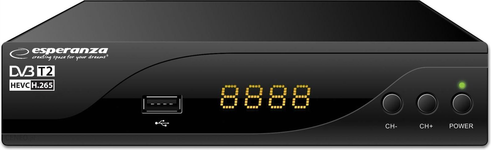 DIGITAL TUNER ESPERANZA DVB-T2 H.265/HEVC EV105R
