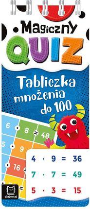 Tabliczka mnożenia do 100. Magiczny quiz. Spirala