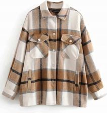 Zdjęcie Koszula Damska W Kratę M Długi Rękaw Brązowa - Chełm