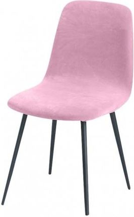 Ubieramy-Meble Pokrowiec Na Krzesło Skandynawskie Welur Różowy Elastyczny
