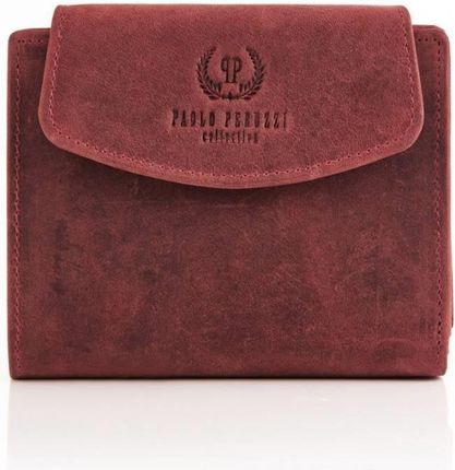 Damski portfel skórzany vintage czerwony