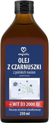 Proness MyVita Olej z Czarnuszki + witamina D3 2000 IU, 250ml 