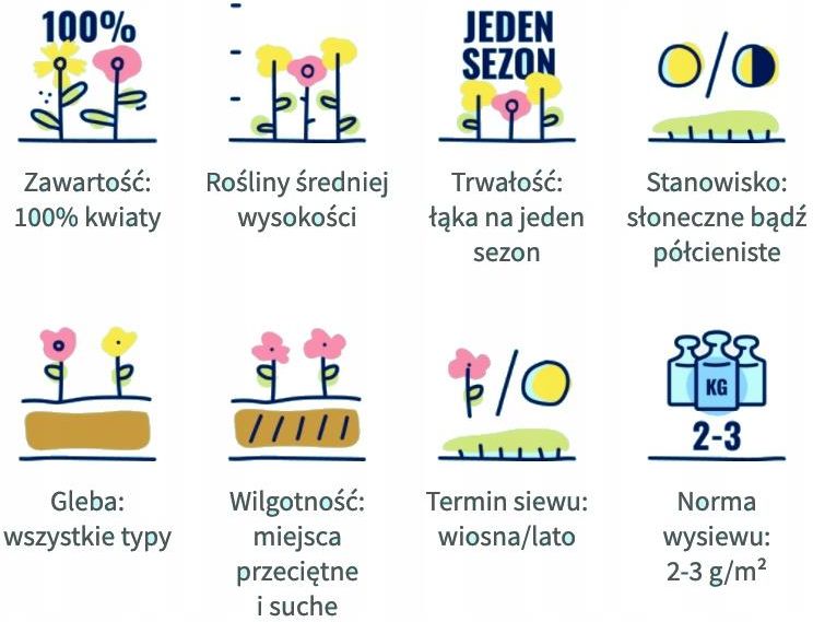 Multum ŁĄKA KWIETNA MULTUM 100% KWIATY 10G NASION NA 4M² AA15 - Ceny i opinie ...