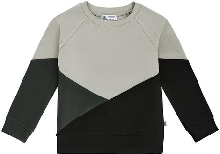 Bluza bawełniana geometryczna szaro-czarna