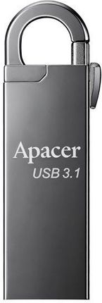Apacer USB flash disk, 3.0 (3.2 Gen 1), 64GB, AH15A, srebrny, AP64GAH15AA-1, A, z karabinkiem (AP64GAH15AA1)