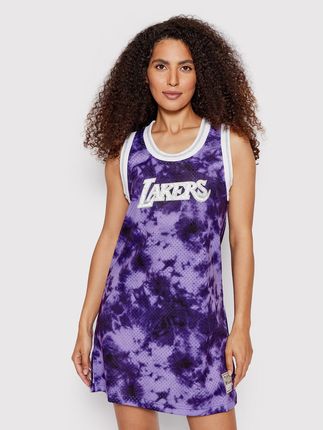 Mitchell & Ness Sukienka codzienna TDRSLF19018 Fioletowy Regular Fit