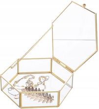 Zdjęcie Altom Design Szklana Szkatułka Pudełko Na Biżuterię Złote 20X19 - Gniezno