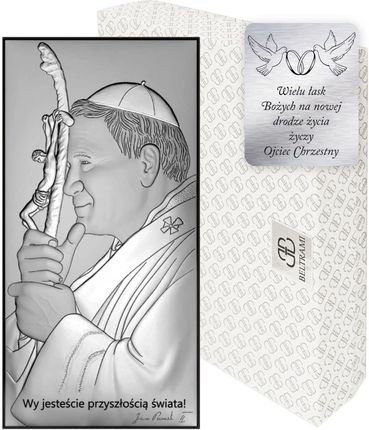 Beltrami Obrazek srebrny Papież Święty Jan Paweł II 6744