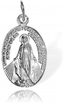 Norbisrebro Srebrny Mały Cudowny Medalik Matka Boska Niepokalana - Próba 925