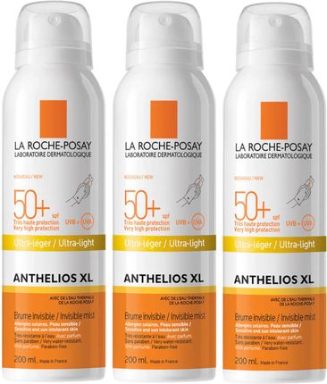 La Roche-Posay Anthelios Ultra-Light Spf50+ Sun Protection Spray 3x200ml