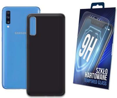 Czarne Etui + Szkło do Samsung Galaxy A70 Case (11a7f8d1-ce2b-4c6d-97a1-ca4ea24adc8a)