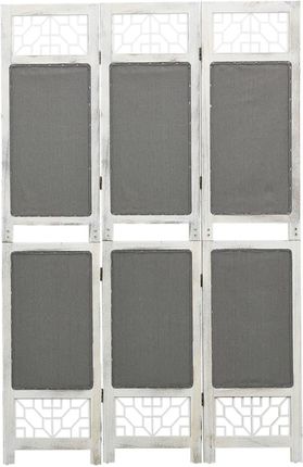 vidaXL Parawan 3-panelowy szary 105 x 165 cm tkanina (338554)