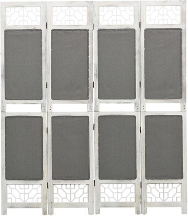 vidaXL 4-Panel Room Divider Grey 140x165 cm Fabric (338555)
