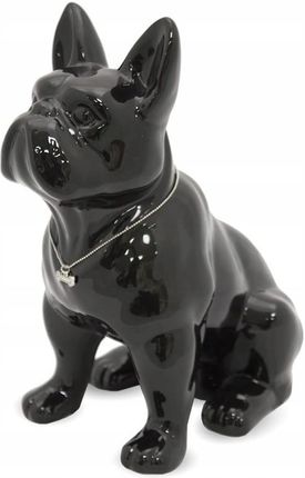 Figura psa buldoga w kolorze czarnym buldog pies