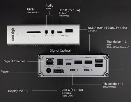 CalDigit TS3 Plus （電源がない） Stacja dokująca do laptopa Caldigit Ts3 Plus Thunderbolt 3