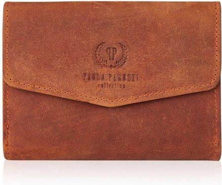 Skórzany portfel damski vintage paolo peruzzi