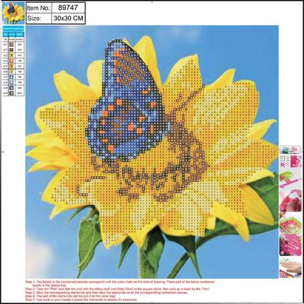Panta Plast Mozaika Diamentowa 5D Kit 30X30cm Sunflower 89747 Centrum