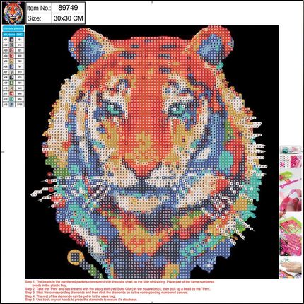 Panta Plast Mozaika Diamentowa 5D Tiger 30X30