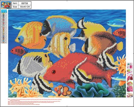 Panta Plast Mozaika Diamentowa 5D Kit 40X50cm Fish 89758 Centrum