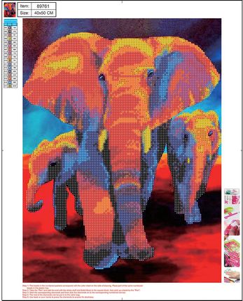 Panta Plast Mozaika Diamentowa 5D Kit 40X50cm Elephant 89761 Centrum
